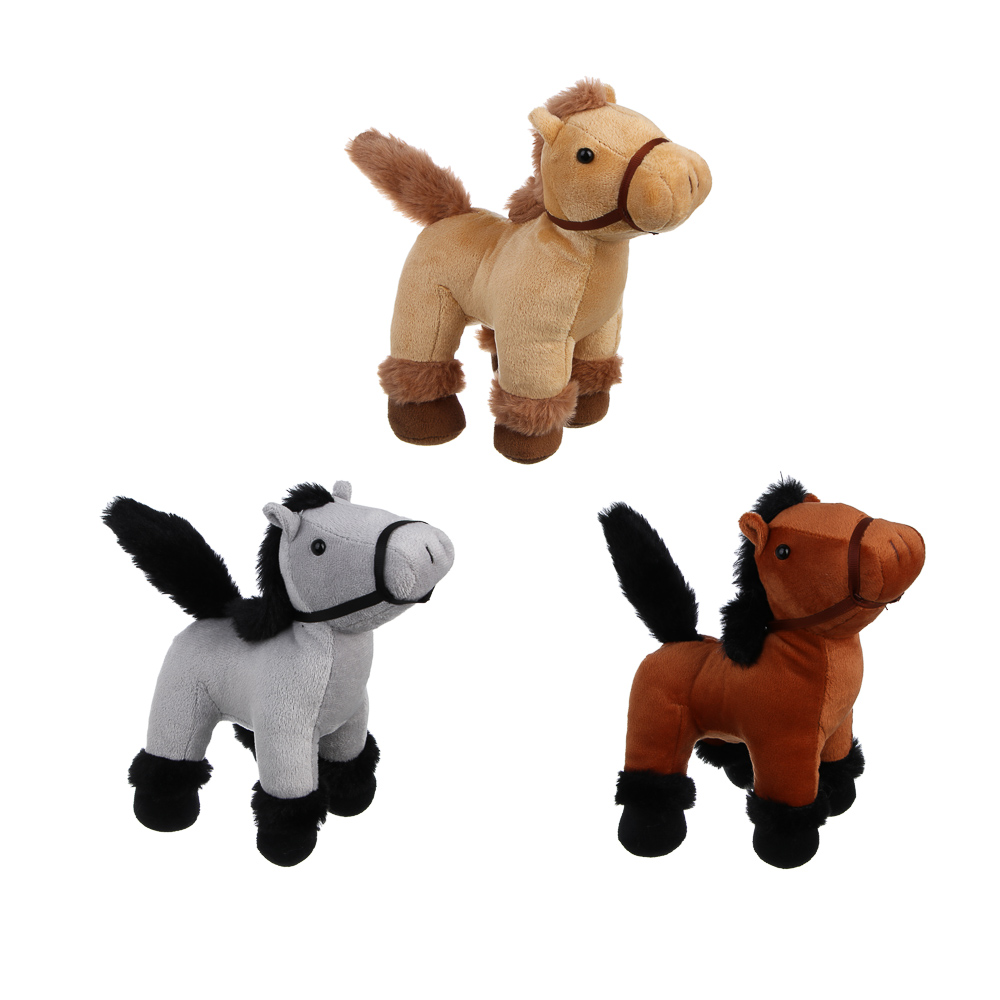 СНОУ БУМ Мягкий сувенир Лошадка 8x16x19 см, полиэстер - #1