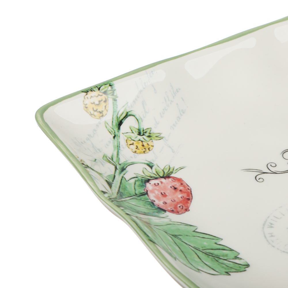 MILLIMI Земляника Блюдо квадратное, 22х22х3см, керамика - #3