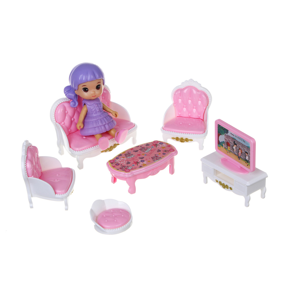 ИГРОЛЕНД Игровой набор мебели для кукол, с домом на колесах, ABS, PP, 49,3х16,5х24,8 см - #4