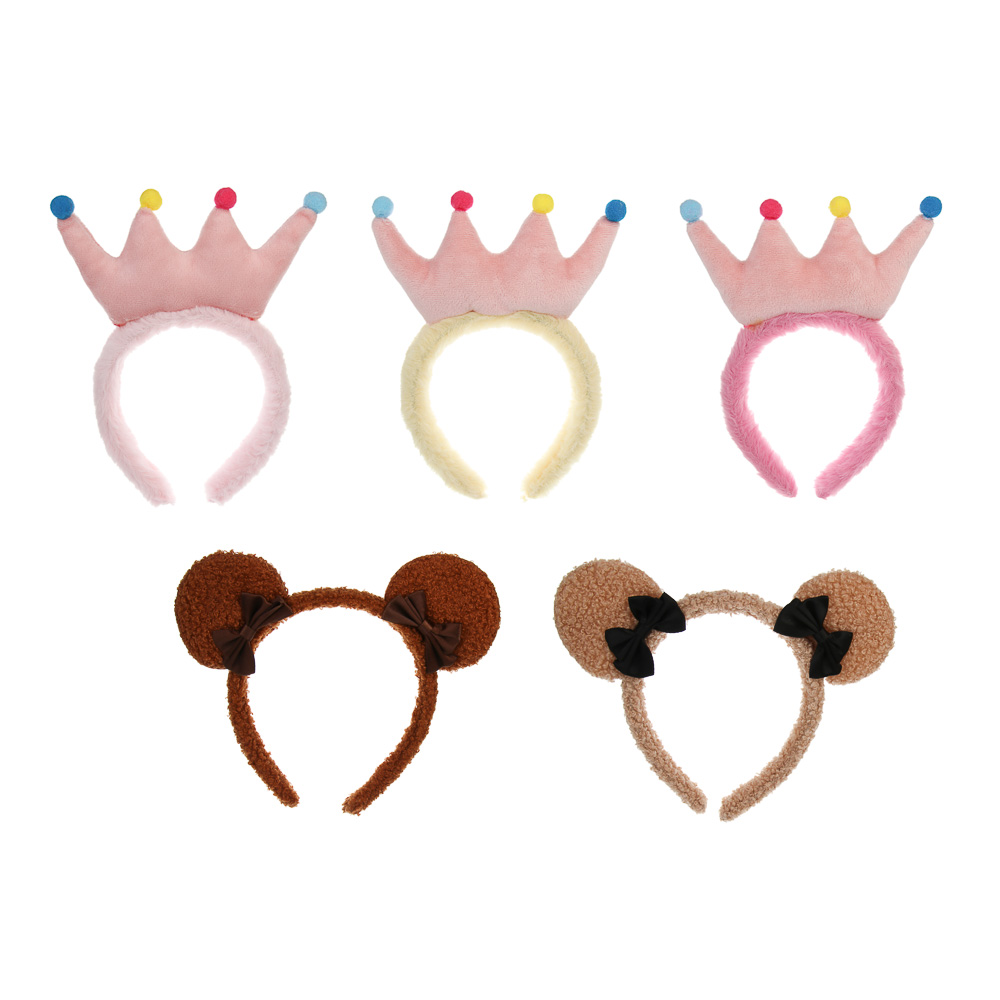 Ободок, 12,5 см, полиэстер, пластик, 5 дизайнов - #1