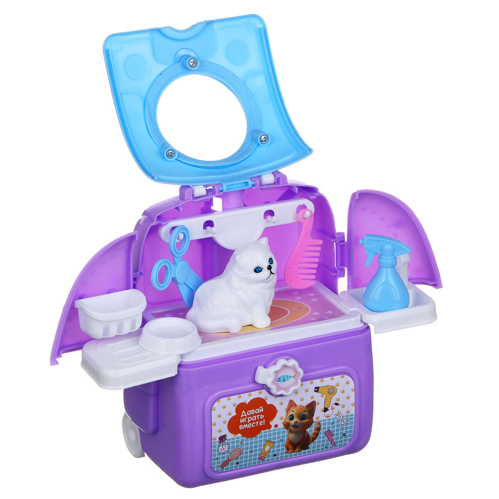 ИГРОЛЕНД Питомец в чемодане с акс., котенок, PP, ABS, 10,6х6,5х15 см, 2 диз. - #6