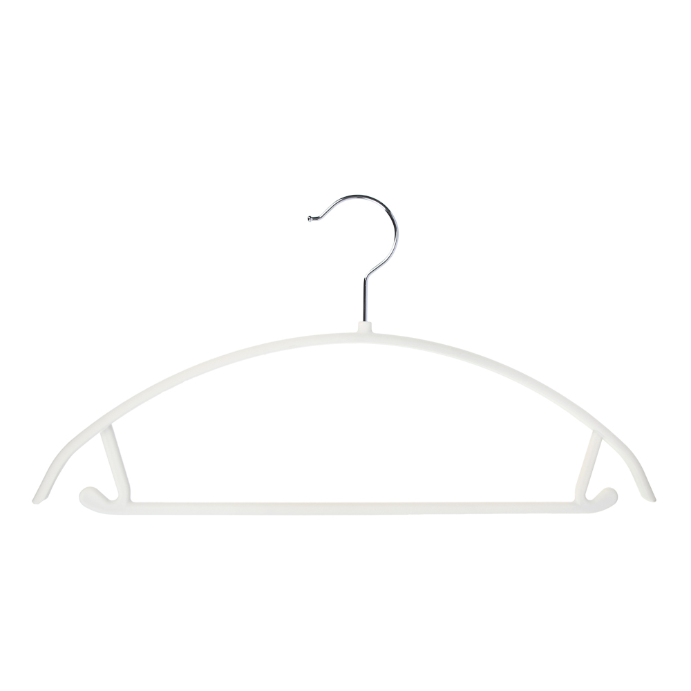 VETTA Вешалка с перекладиной, 40х21.5х1 см, пластик с покрытием Soft-touch, белая - #1
