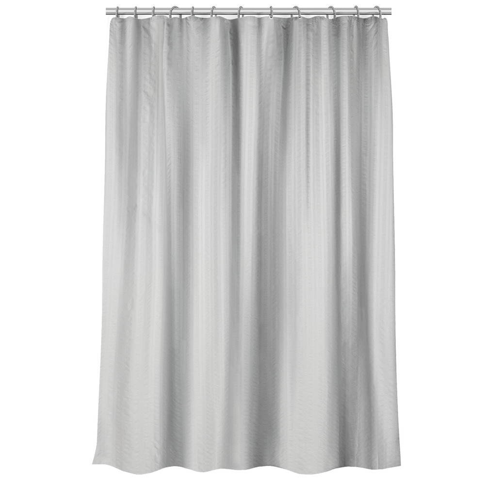 Штора для ванной 180х200см SWANNY, GRANIT5, светло-серый, полиэстер, SWC-80-24-LGR - #1