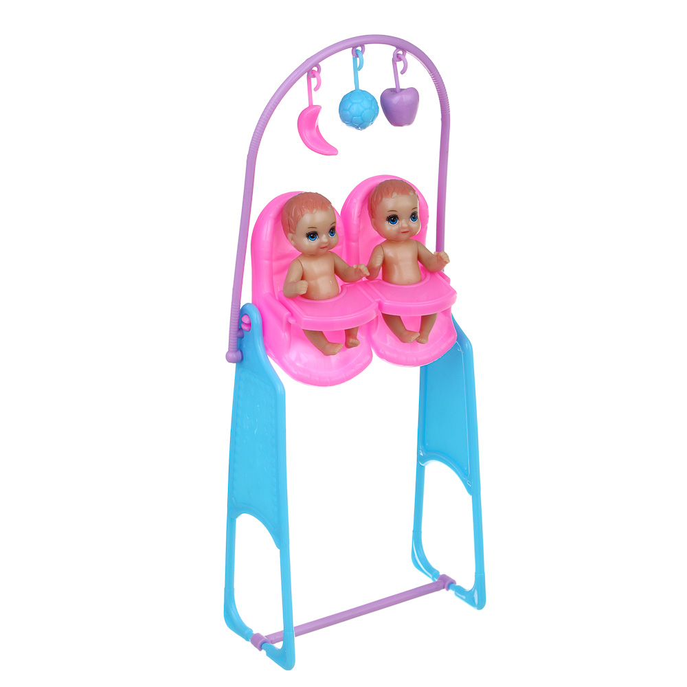 ИГРОЛЕНД Кукла с животиком и младенцами, 28 см, с акс., PVC, ABS, полиэстер, 21х7х33 см - #7