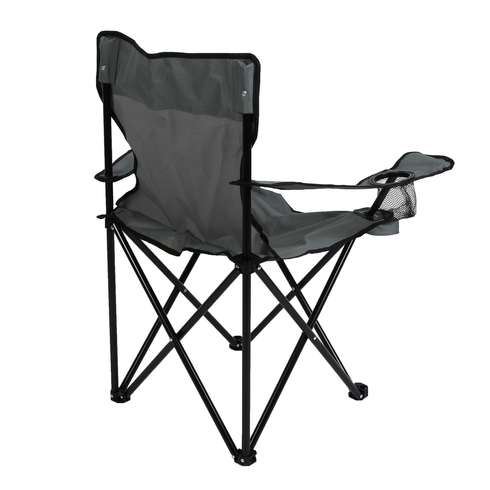 Кресло складное тм РУССО ТУРИСТО, с подлокотниками, подстаканником, до 120кг, 50х50х80см,сталь d16мм - #4