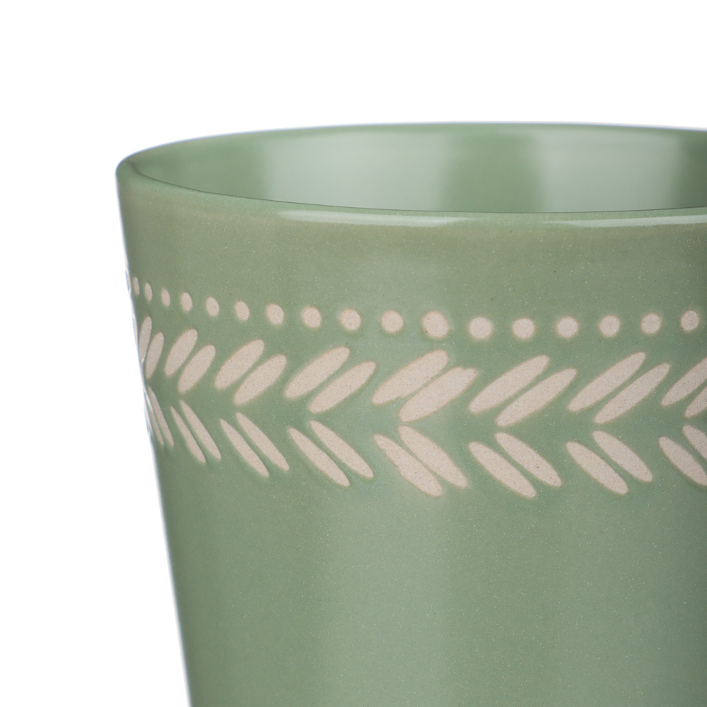 Кружка 330мл, тм MILLIMI Треция фисташковый, керамика - #2