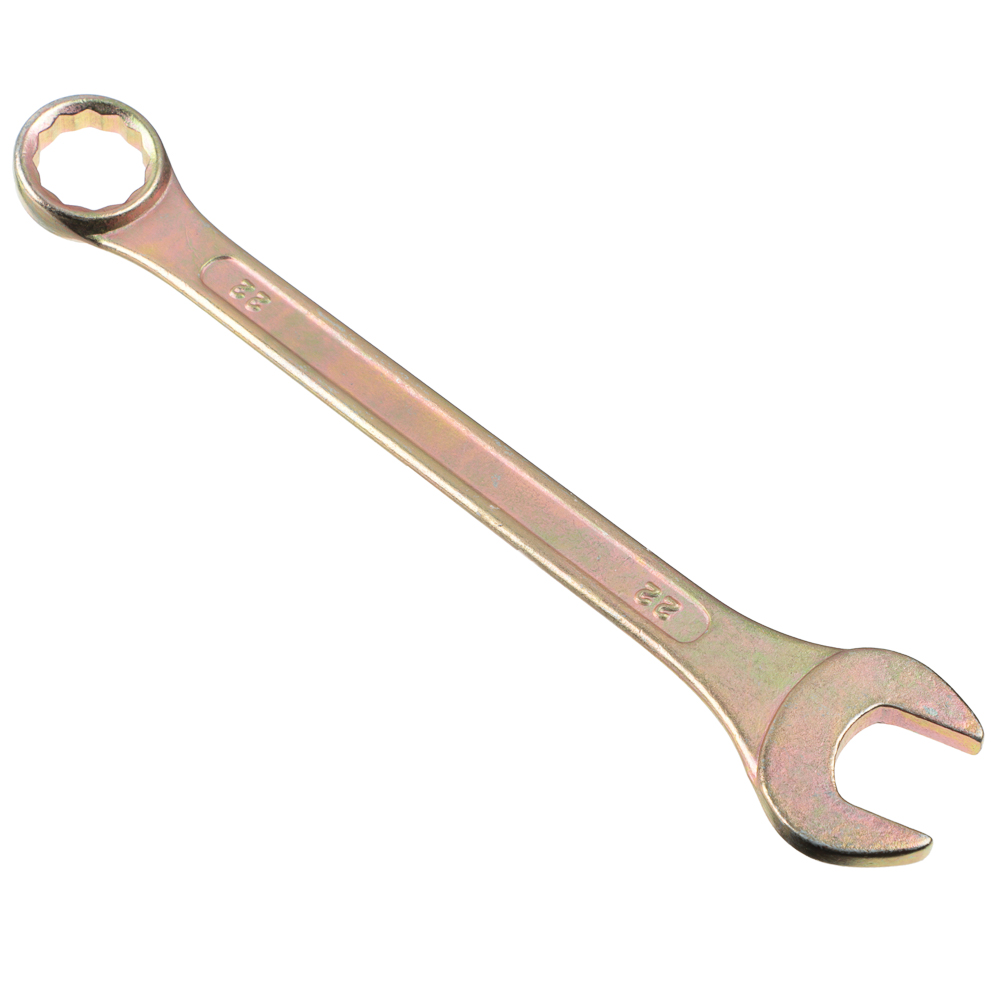 ЕРМАК Ключ рожково-накидной, 22мм, желтый цинк - #2