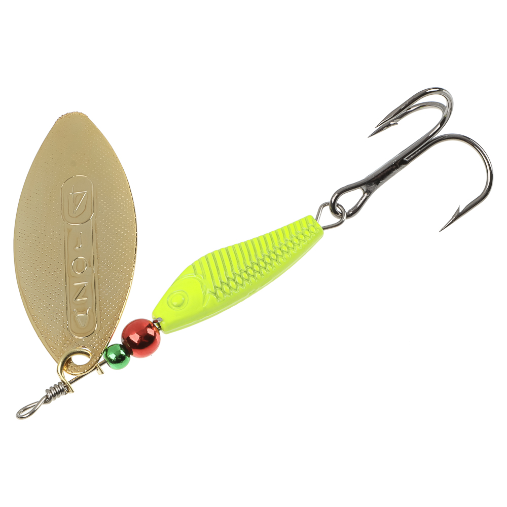 Блесна вращающаяся "Хэви Лонг" тм AZOR FISHING, №4, 8 гр, 5 цветов - #5