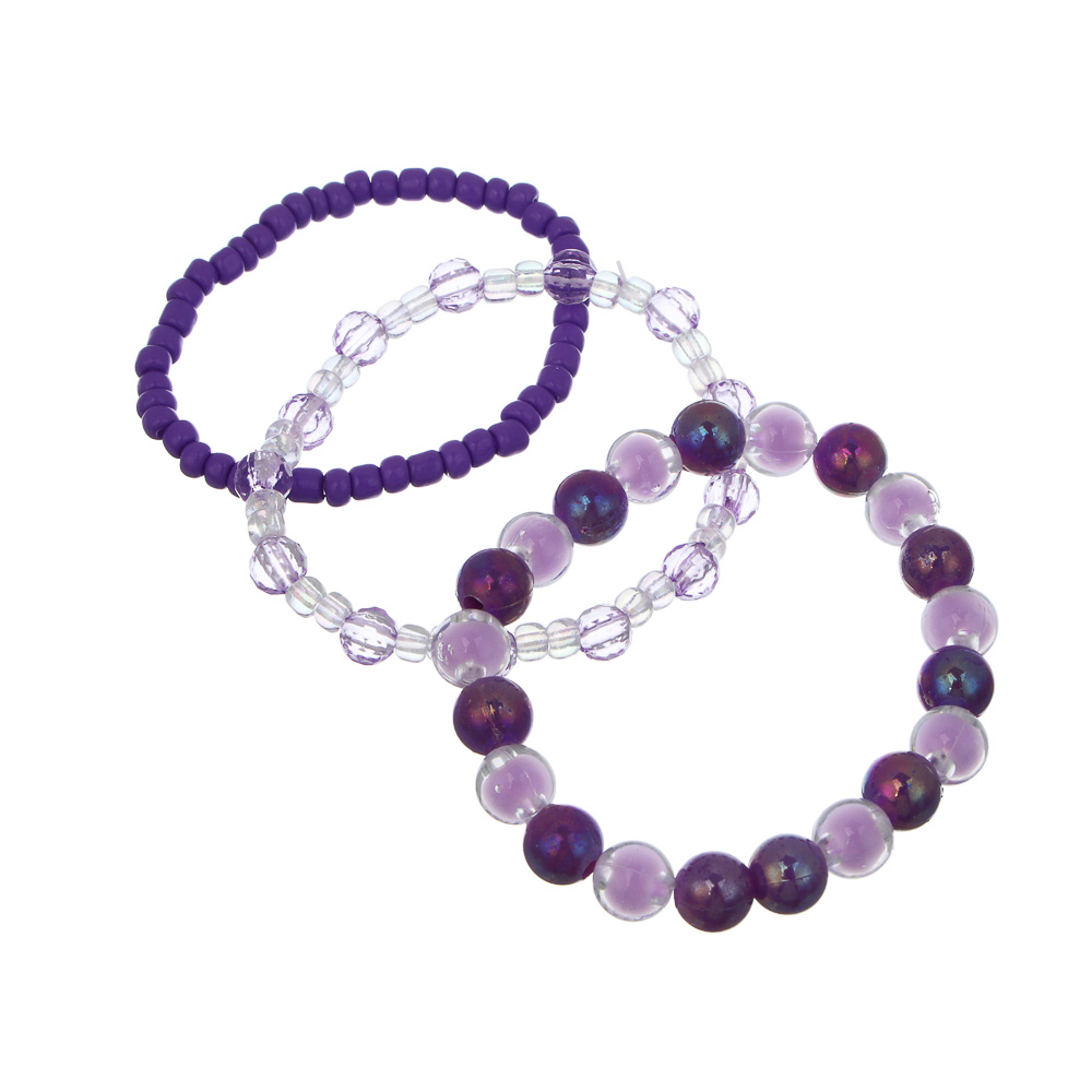 ЮНИLOOK Набор браслетов, 3 шт, 5,5 см, пластик, #6 - #2