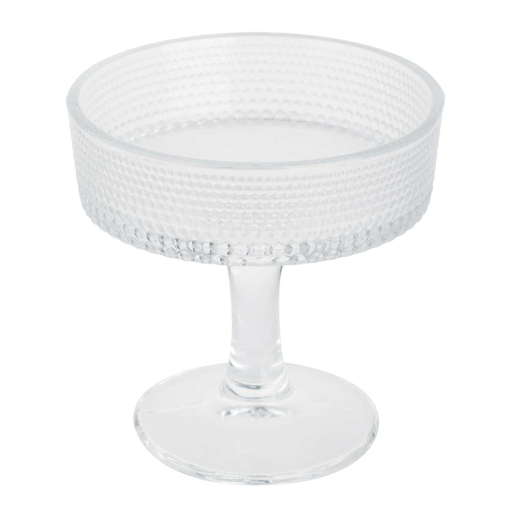 Креманка / бокал для шампанского 180мл, стекло, с рельефным узором - #2