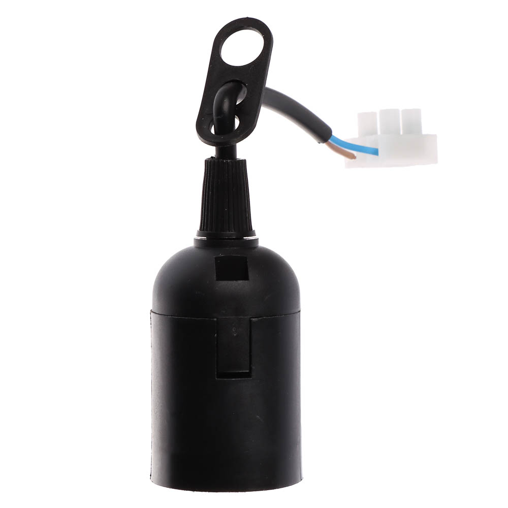 Патрон Е-27 ЭРА подвесной с клеммной колодкой, пластиковый, черный - #1