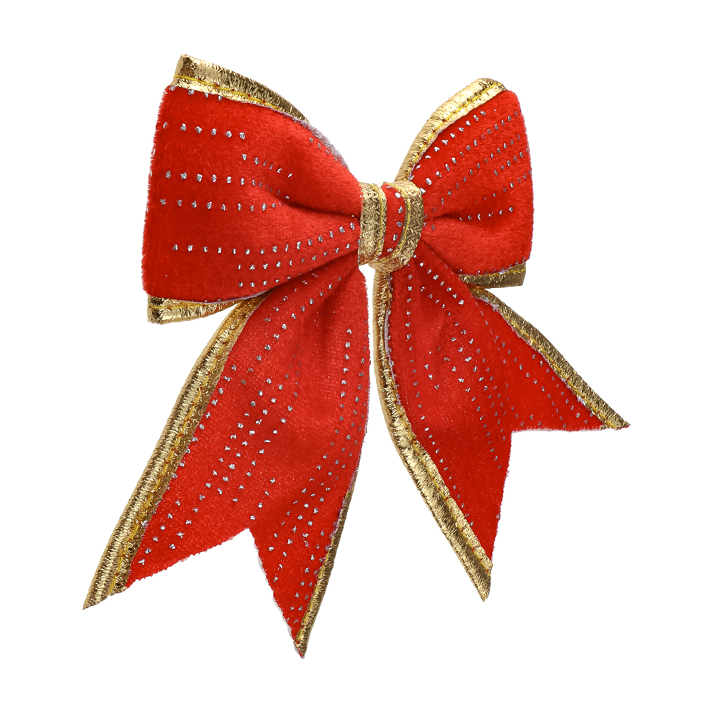 СНОУ БУМ Набор бантов 12x14 см, 2 шт, полиэстер, красный - #3