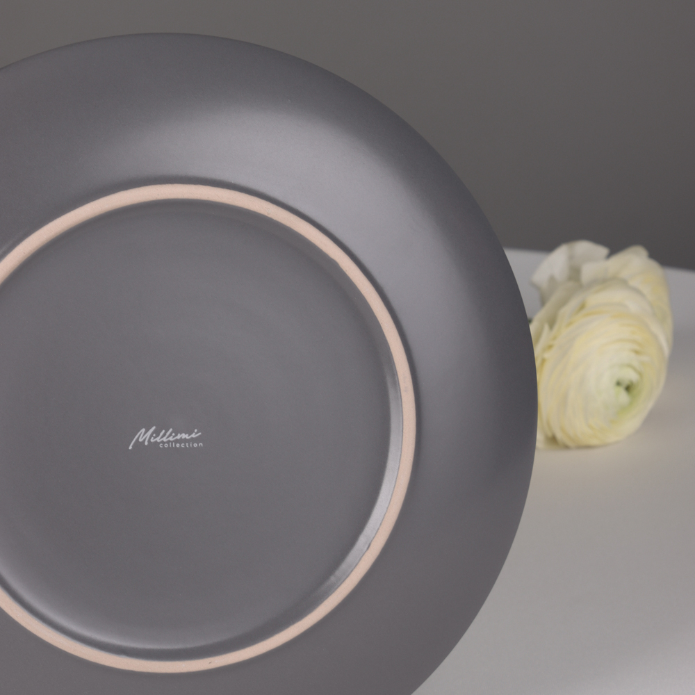 MILLIMI Тарелка подстановочная 27х3см, керамика, графит - #10