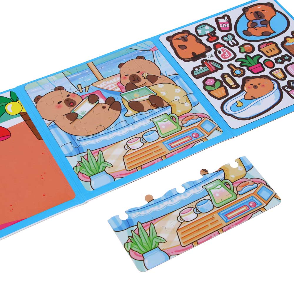 ХОББИХИТ Аппликация магнитная "Капибара", бумага, винил, 15,5х15,5см, 4 дизайна - #6