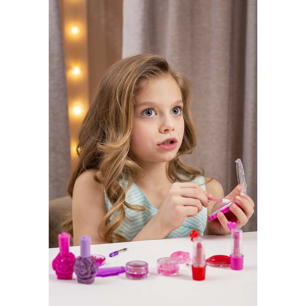 Набор детской косметики ЮниLook: тени, помада, блеск для губ, лак для ногтей - #14
