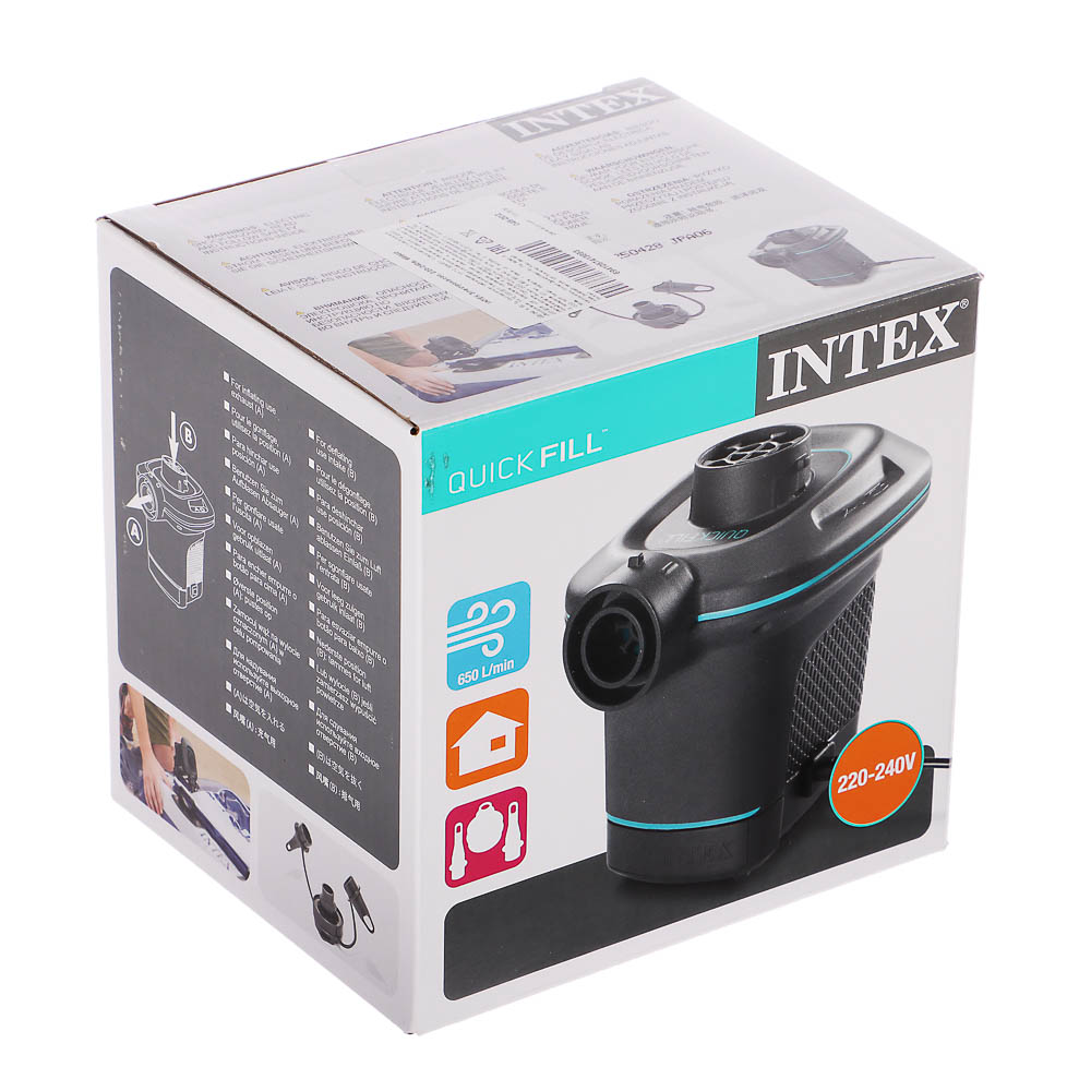 INTEX Насос электрический 220-240В Quick-Fill, 650л/м, 3 насадки в комплекте, 66640 - #6