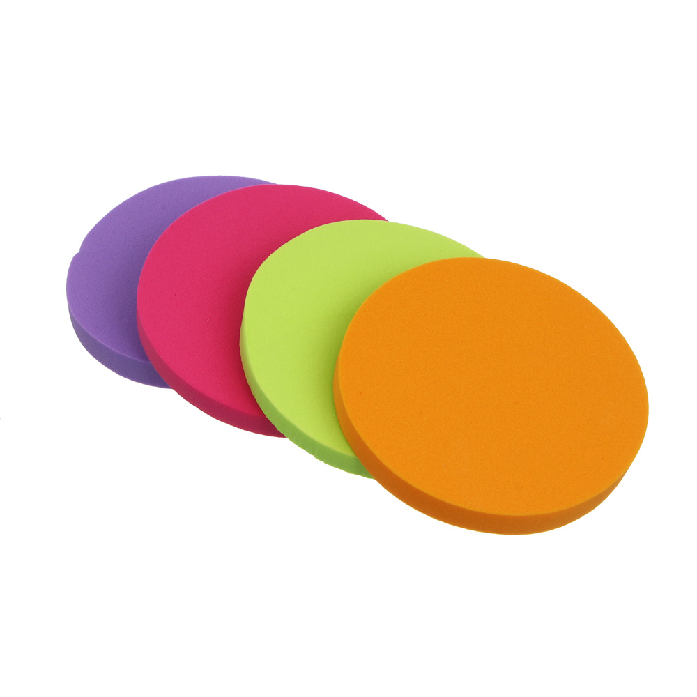 Набор спонжей для макияжа 4 шт тм ЮНИLOOK , латекс, d5,5см, 4 цвета - #5