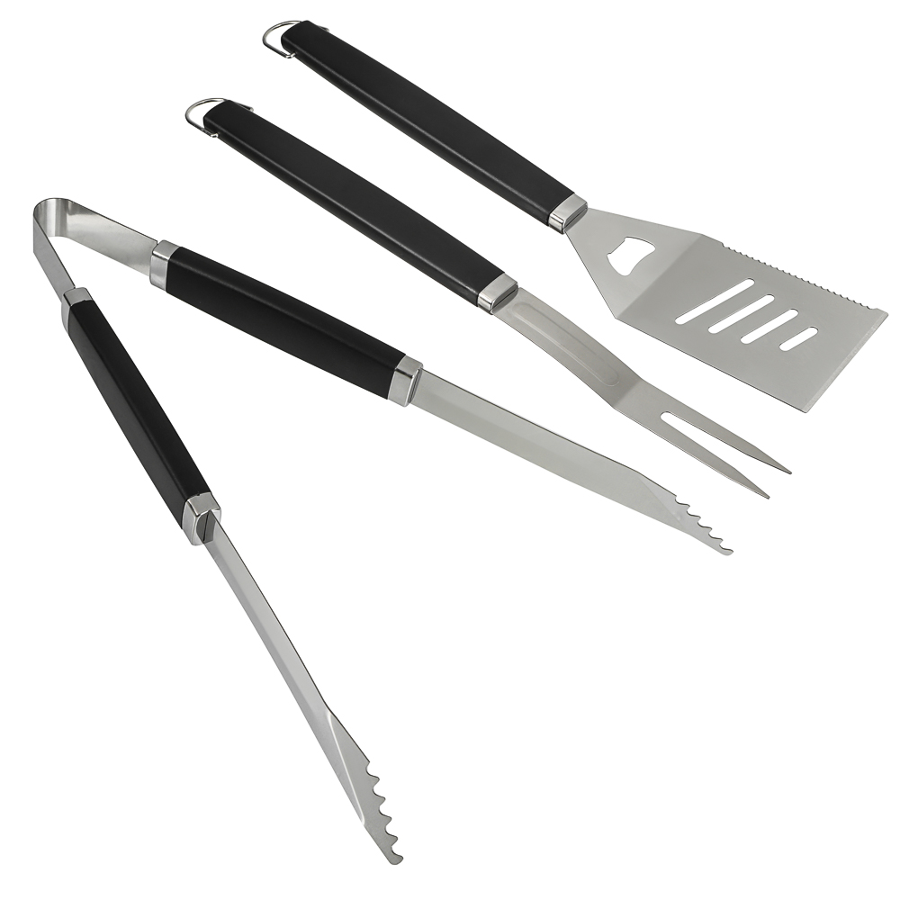 Набор для гриля 3 в 1 тм GRILLBOOM, (вилка, щипцы, лопатка), нерж. сталь, пластик - #1