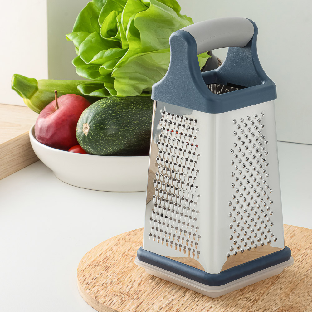 SATOSHI Ривьера Терка 4-х сторонняя с контейнером 20см, нерж. Сталь - #12