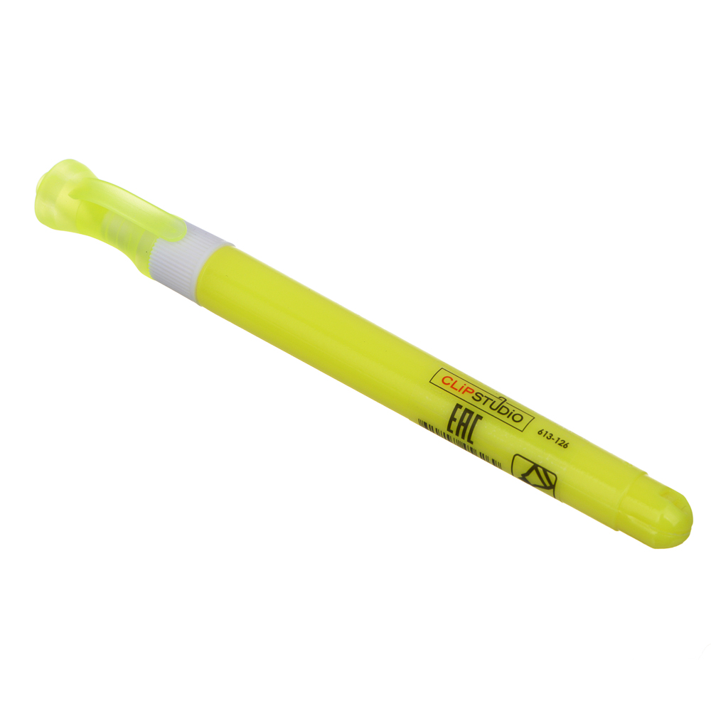 ClipStudio Маркер-выделитель желтый, круглый корпус, скошенный наконечник - #1