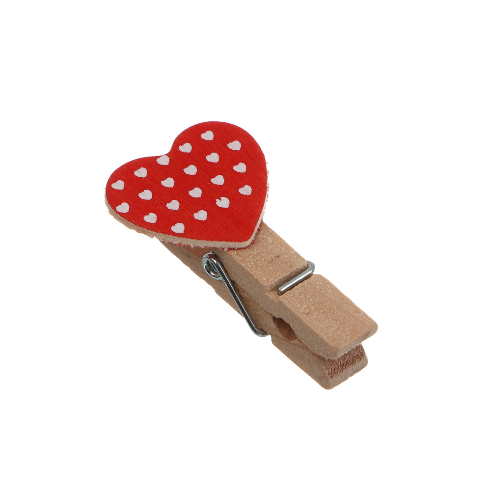 Прищепки декоративные, 3,5x0,7 см, набор 10 шт., дерево, 3 диз. - #3