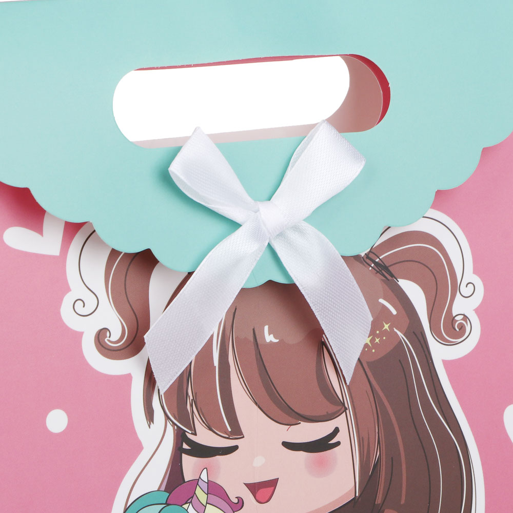 Пакет подарочный бумажный тм LADECOR, M 27x19x9 см, детский, 4 дизайна - #3