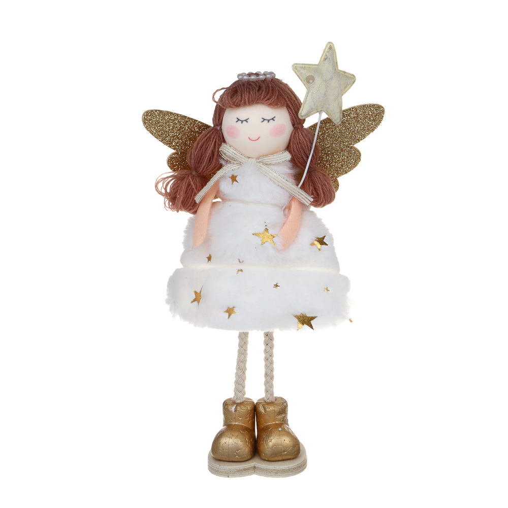 СНОУ БУМ Сувенир Ангел 21 см, полиэстер, белый, 3 вида - #2