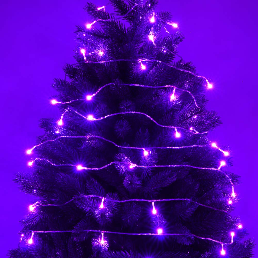 СНОУ БУМ Гирлянда эл. вьюн 20м, 120LED, розовый, 8 режимов, ПВХ прозрачный, 220В - #4