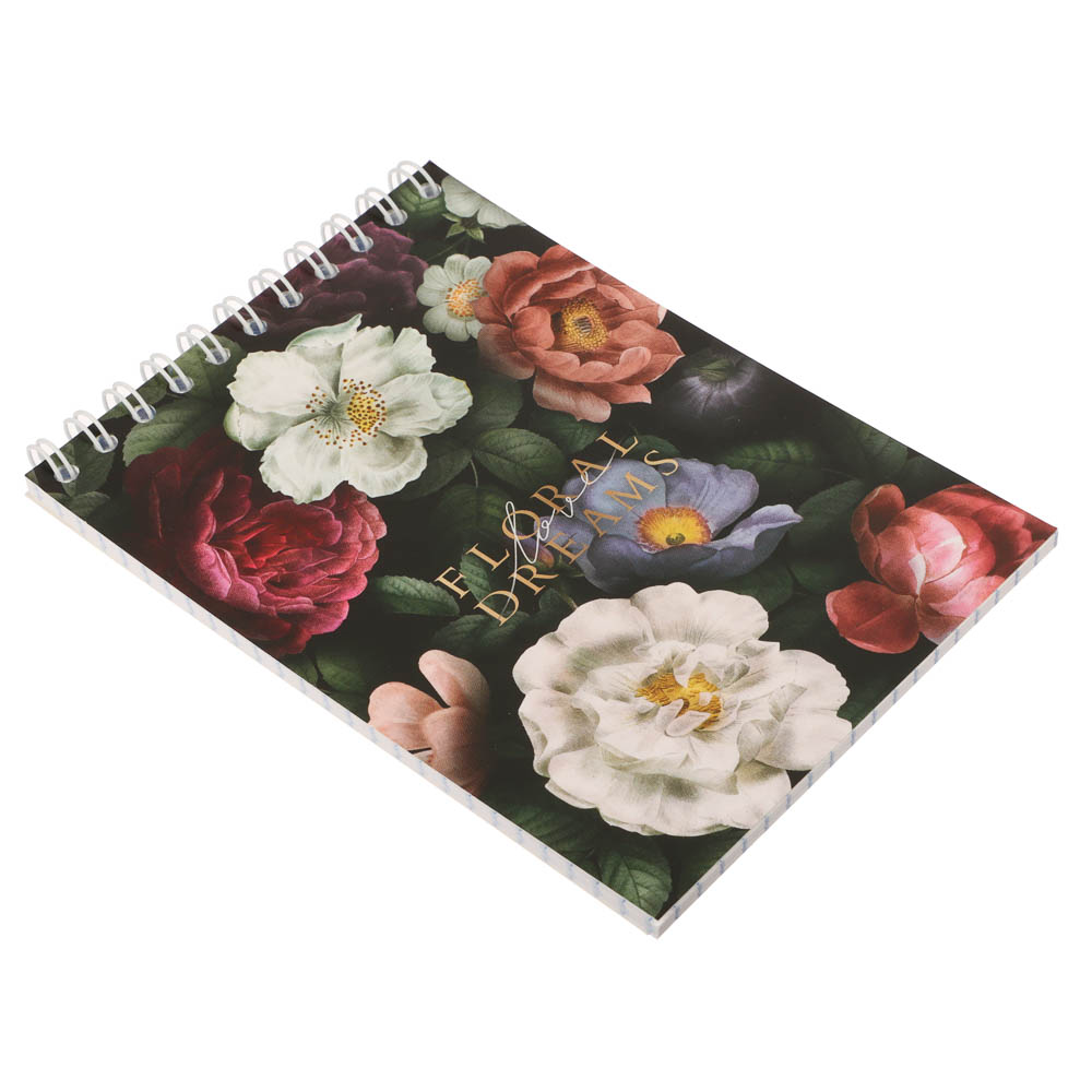 Блокнот А6, 40 листов, офсет, обложка картон, спираль, в клетку, 9 диз. - #16