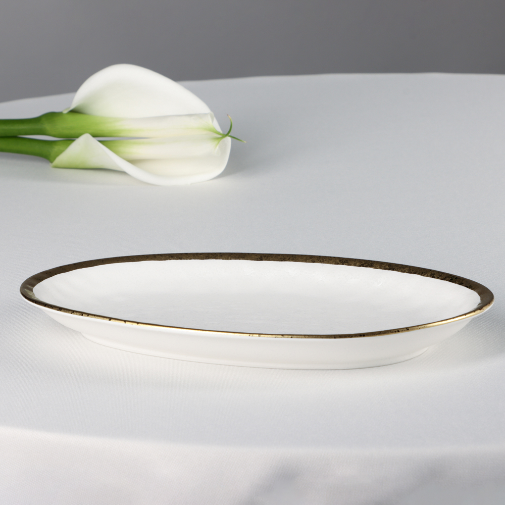 MILLIMI Романс Блюдо овальное, 25,5х14,5х2,5см, фарфор, белый - #8