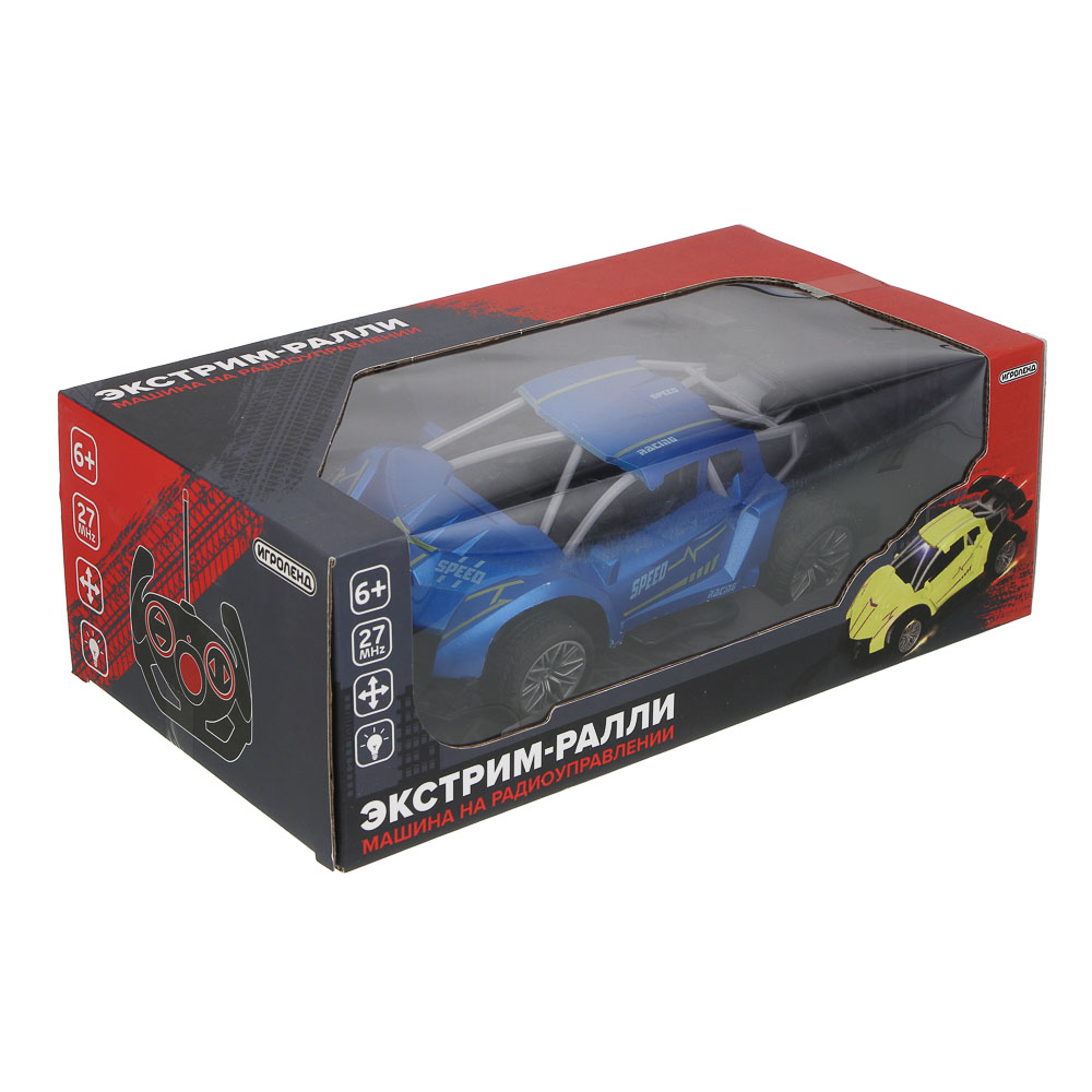 ИГРОЛЕНД Машина радиоуправляемая "Экстрим-ралли", 4-кан., свет, 5АА, РР, 27,5х15х9,5 см, 2 дизайна - #8