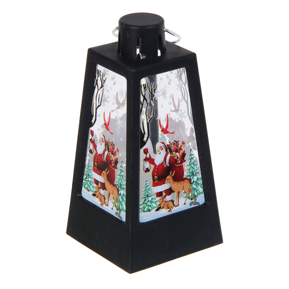 СНОУ БУМ Светильник декоративный LED в виде фонаря, 4,5x9,2см, PP, 3хAG10, 1 режим, 4 дизайна - #2