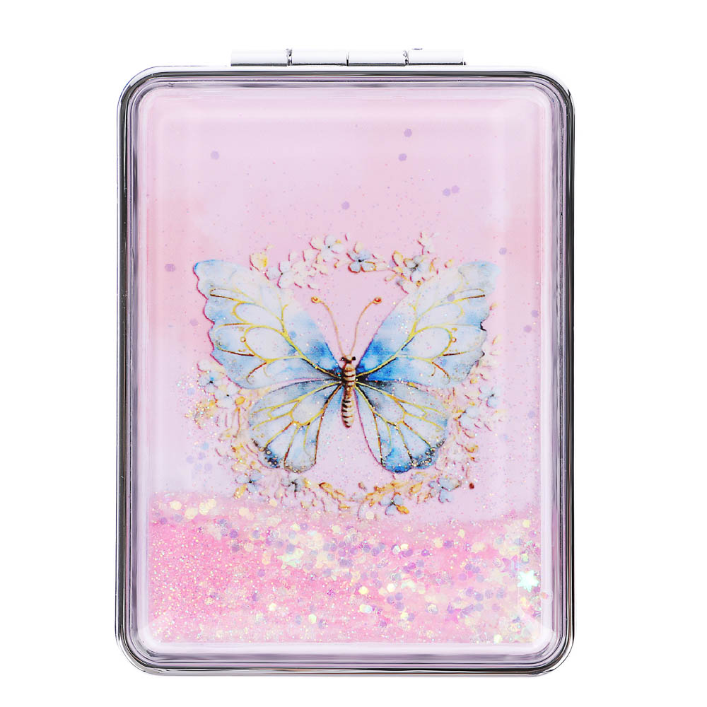 ЮНИLOOK Зеркало карманное, пластик, стекло, 8х5,8см, 6-12 дизайнов - #3