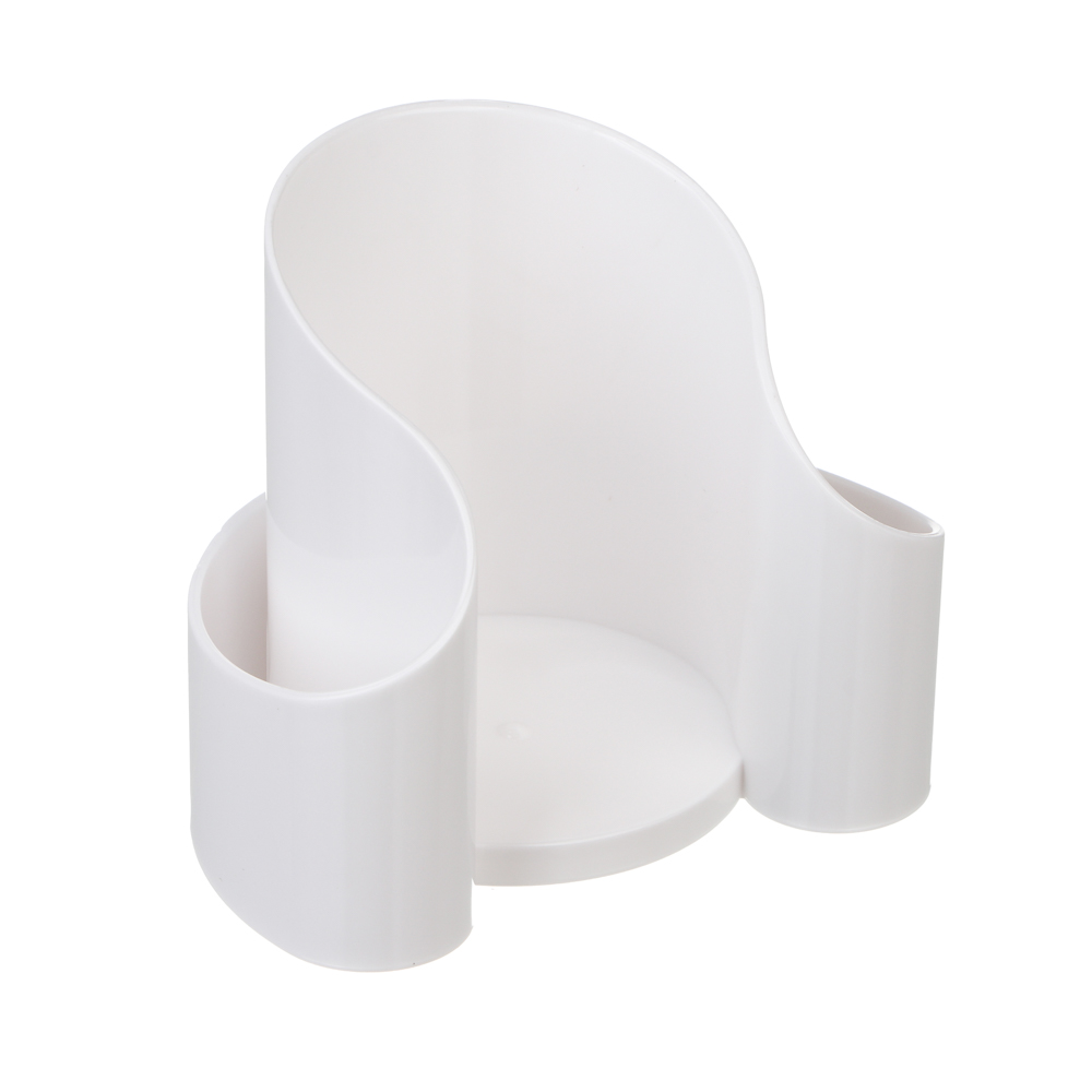 Органайзер для ватных дисков и палочек тм ЮНИLOOK, пластик,10,5х7,5х9 см, белый - #1