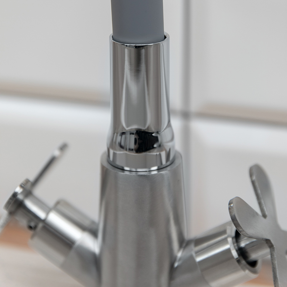 Излив смесителя для кухни, силиконовый, 2 режима, серый - #6