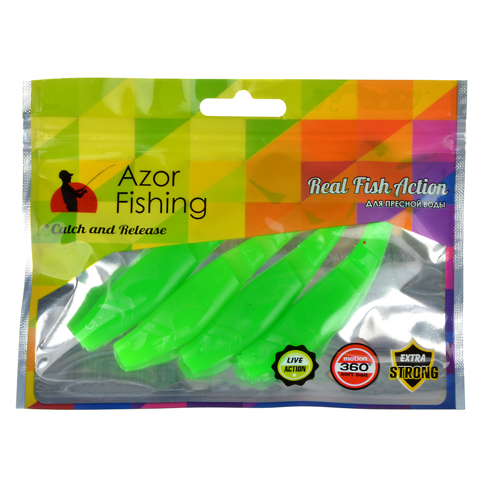 Приманка мягкая AZOR FISHING rendex Minnow, силикон, 10см, 4шт., 3 цвета - #3