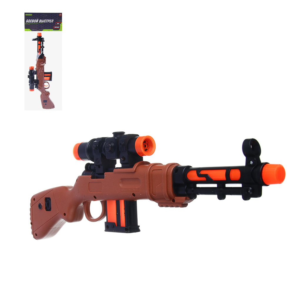 ИГРОЛЕНД Автомат "Боевой выстрел", со звуком и вибрацией , 3хАА, РР, 17x4х46 см, 2 дизайна - #1