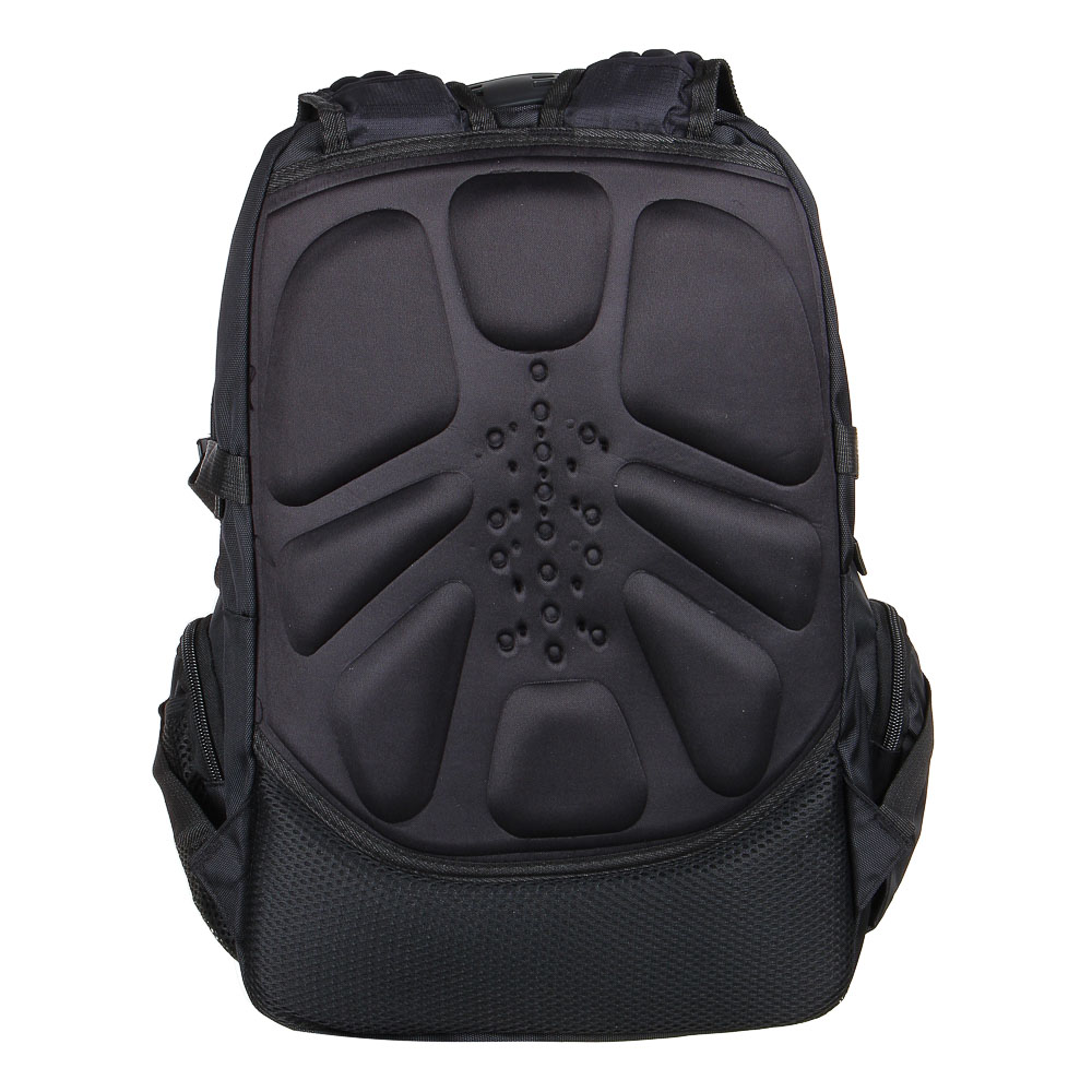 Рюкзак универсальный 50x31x21см, 2отд, 6карм., спинка из ЭВА, вых.USB/науш., код.замок, ПЭ,чер./син. - #4