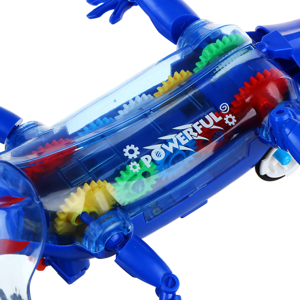 BY Ящерица с шестерёнками, 3хАА, ABS, свет, звук, движение, 27x12x9см - #6