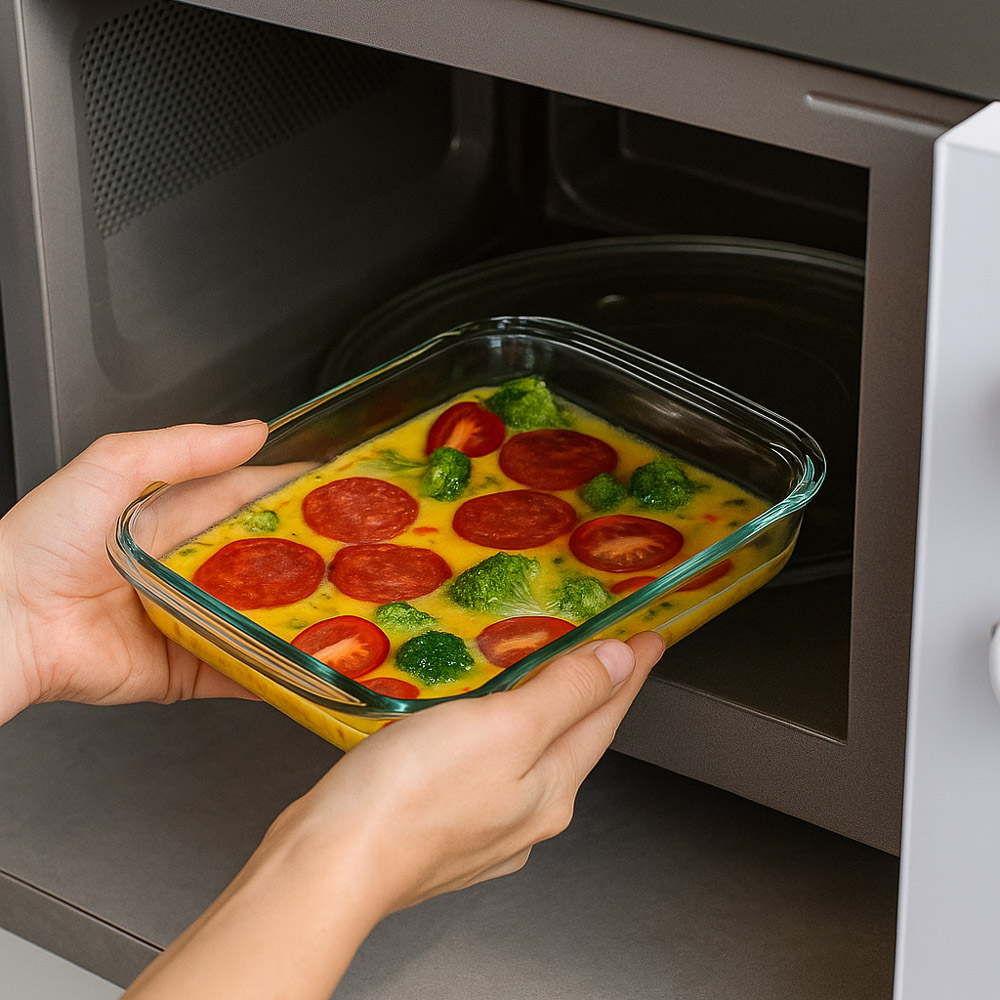 SATOSHI Форма для запекания жаропрочная прямоугольная, с ручками, стекло, 34,5х20,4х5,2см, 2,2л - #12