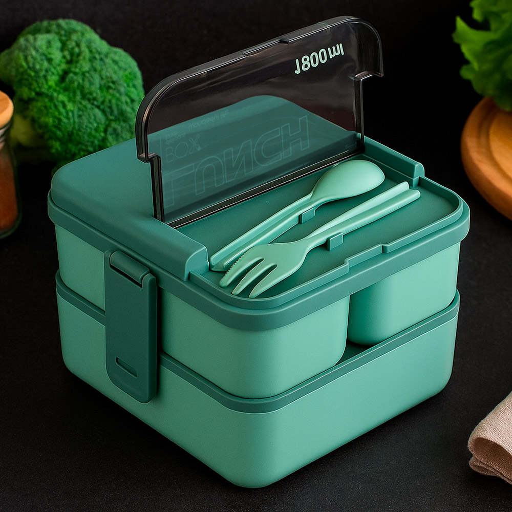 Ланч-бокс двухуровневый, премиум, полипропилен - #12