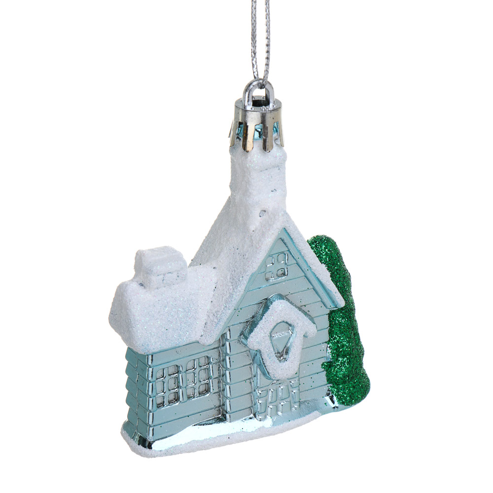 СНОУ БУМ Набор декоративных украшений "Домик" 2шт, 6x2x8см, пластик - #2