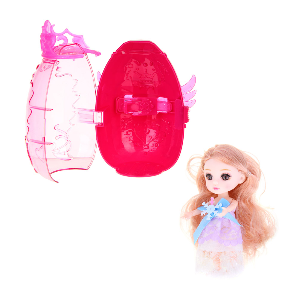 ИГРОЛЕНД Кукла с аксессуарами в яйце, ABS, PP, PVC, 9х9х14,2 см, 3 дизайна - #6