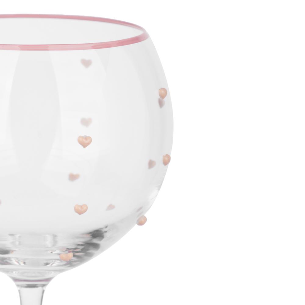 Бокал для вина с сердечками тм MILLIMI Инлав, 620мл, стекло - #2