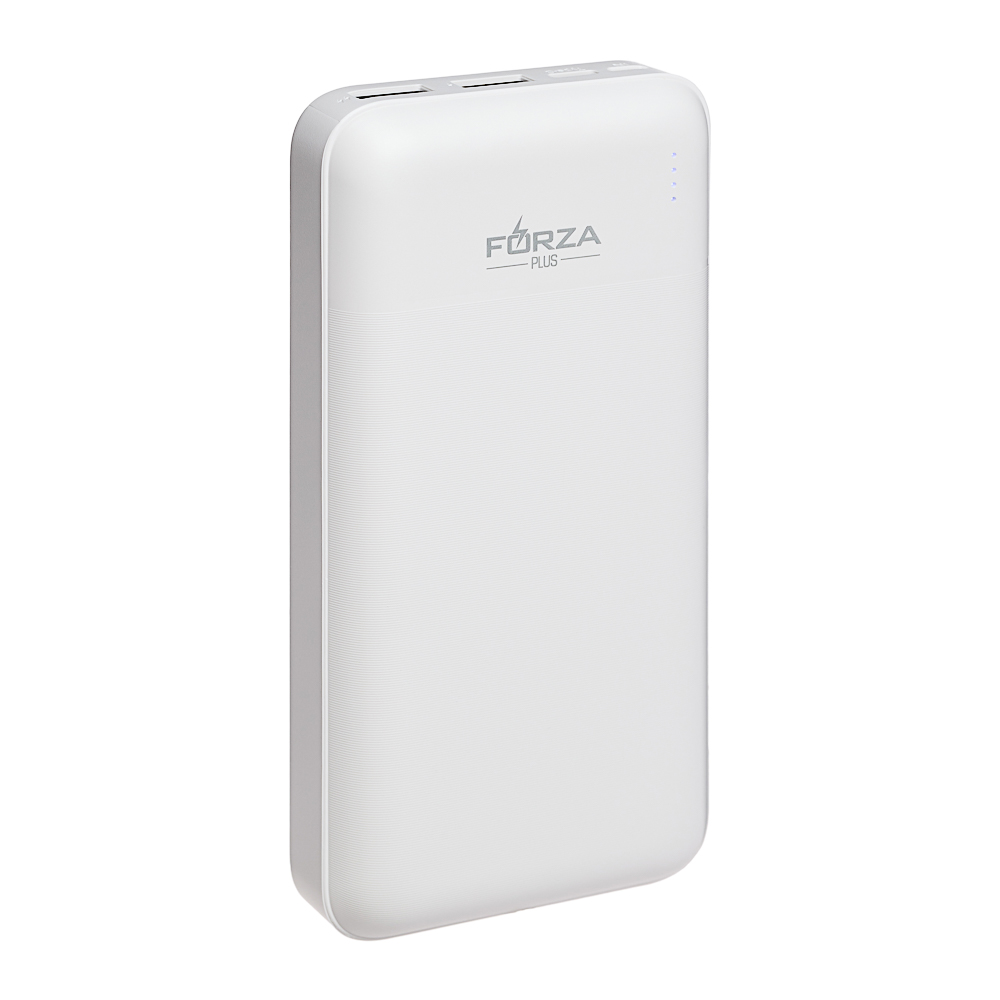 Аккумулятор мобильный FORZA 20000мАч, 2xUSB-A, 1xUSB-C, 1xMicro-USB, 10W, 2A, пластик, белый - #1