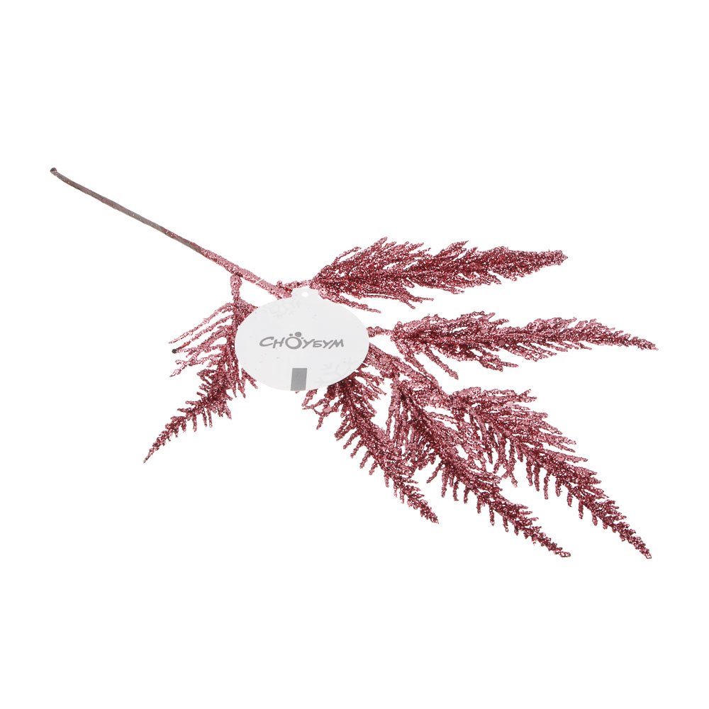 СНОУ БУМ Ветка 35 см, металл, пластик, глиттер, ассортимент цветов, 6 цветов - #5