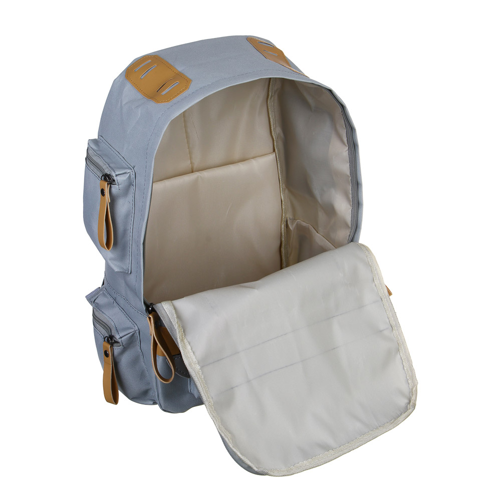 Рюкзак подростковый 41x26x14см, 1 отд., 5 карм., клапан на липучке, веревки, ПЭ, иск.кожа, 3 цвета - #6