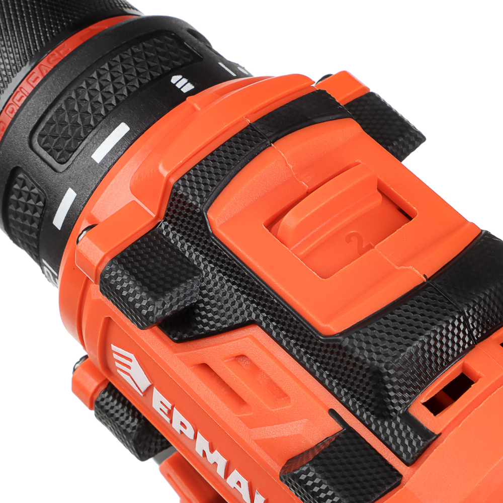 Дрель-Шуруповерт, тм ЕРМАК, аккумуляторная бесщеточная, в кейсе, 2 АКБ, 18в/2А, короткий корпус - #6