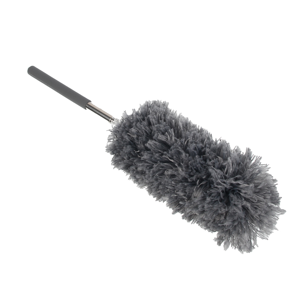 Сметка для удаления пыли телескопическая 35-80 см, тм VETTA, микрофибра 17 см, серая - #3