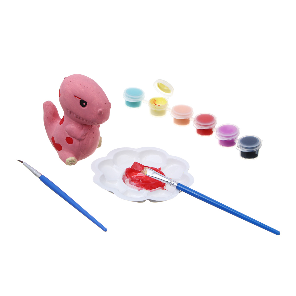 Набор для творчества 2в1 раскраска и раскопки "Динозавры", 39,5х26х7,5см, гипс, PP, 2 диз. - #12